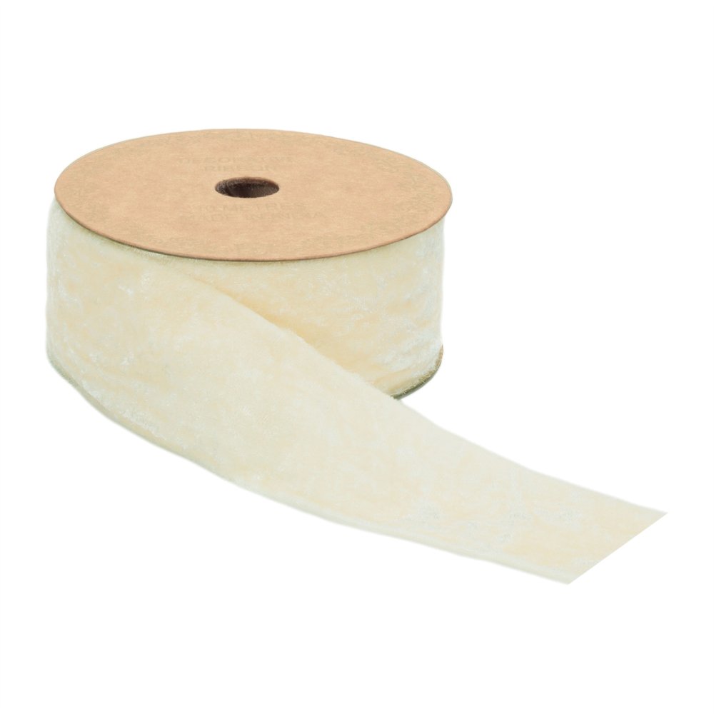 Raw Edge Velvet Ribbon 2" x 10 Yds. Shatterproof Rayon Ribbon