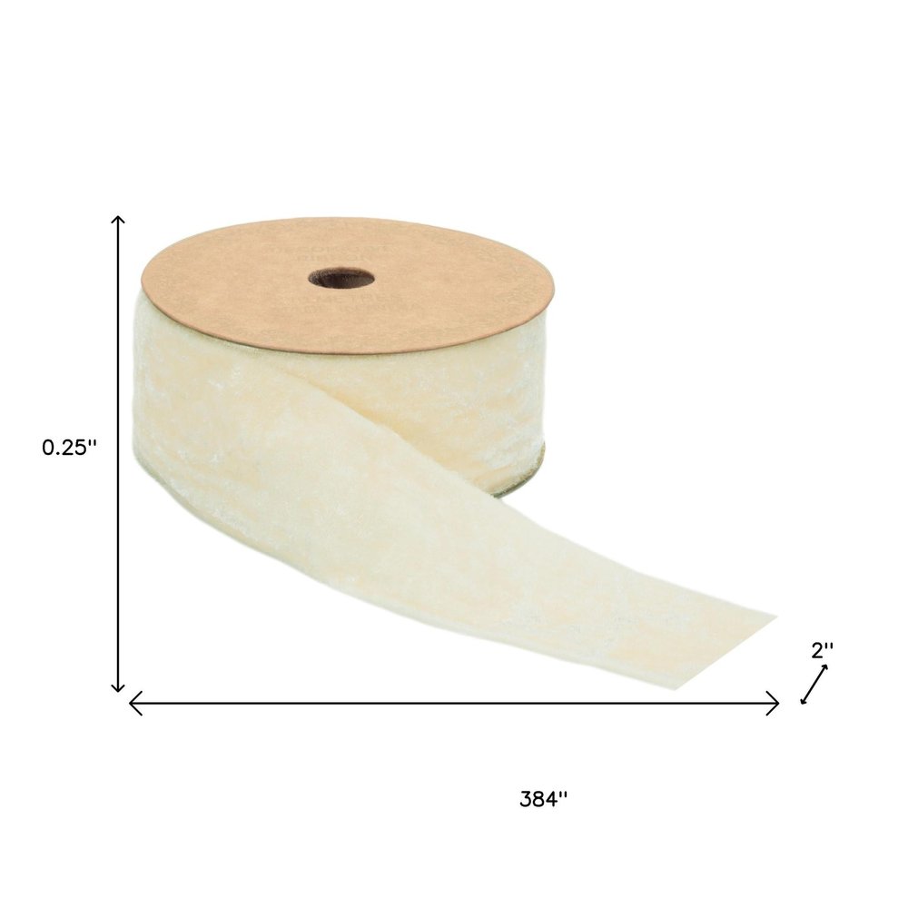 Raw Edge Velvet Ribbon 2" x 10 Yds. Shatterproof Rayon Ribbon