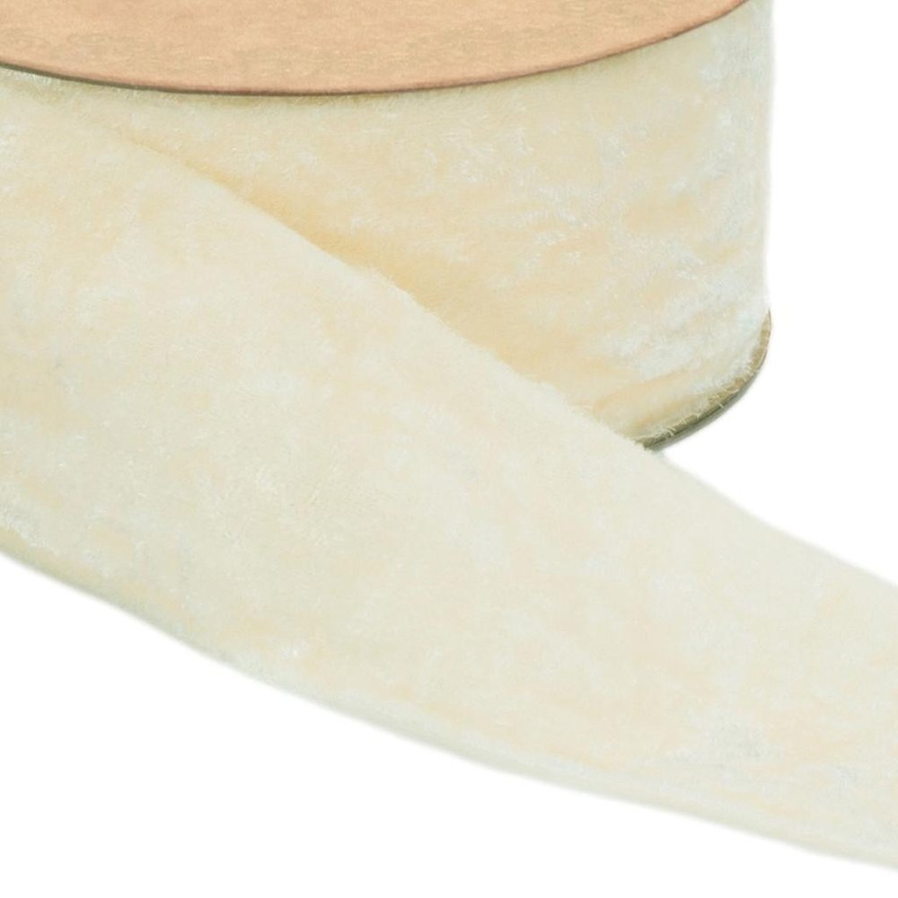 Raw Edge Velvet Ribbon 2" x 10 Yds. Shatterproof Rayon Ribbon
