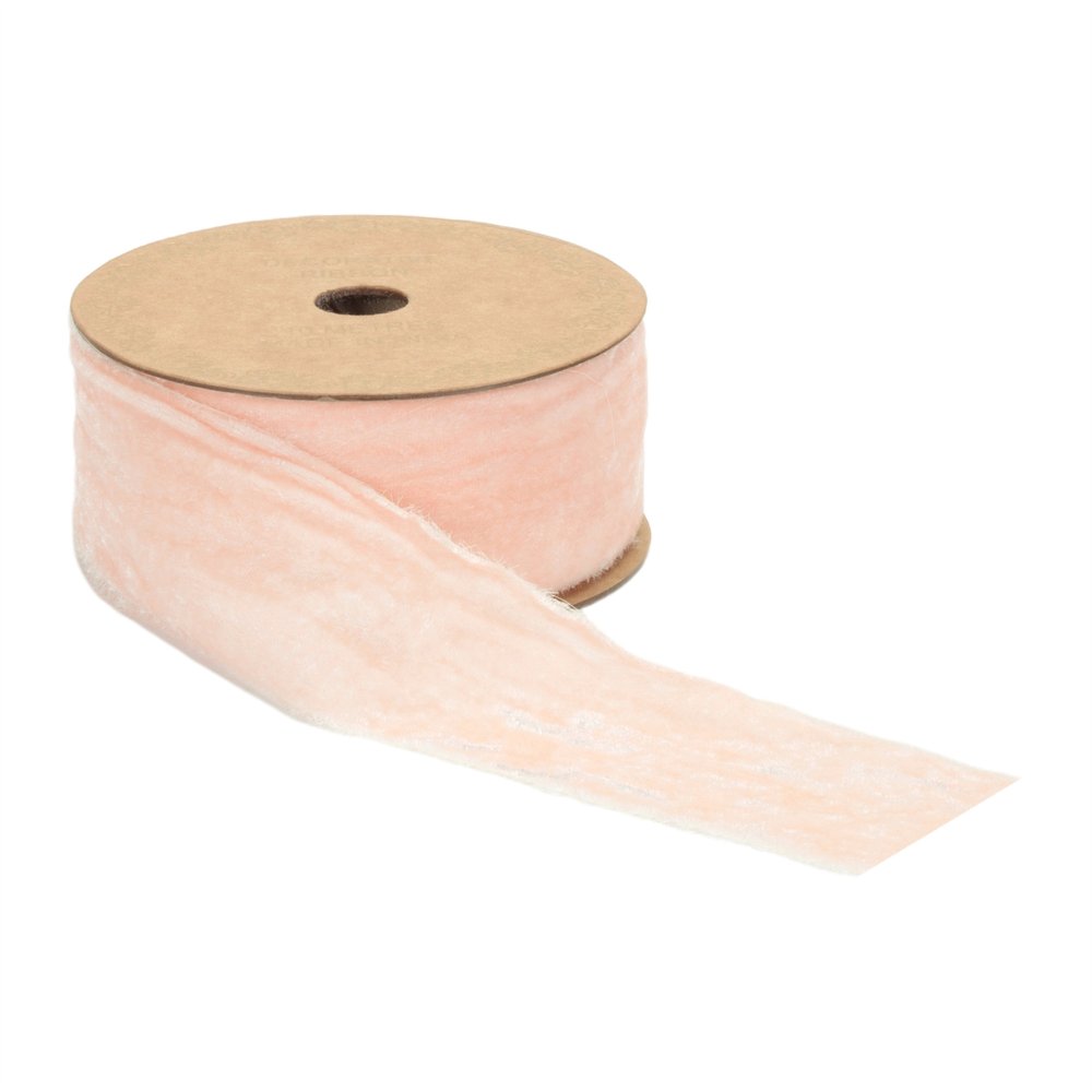 Raw Edge Velvet Ribbon 2" x 10 Yds. Shatterproof Rayon Ribbon