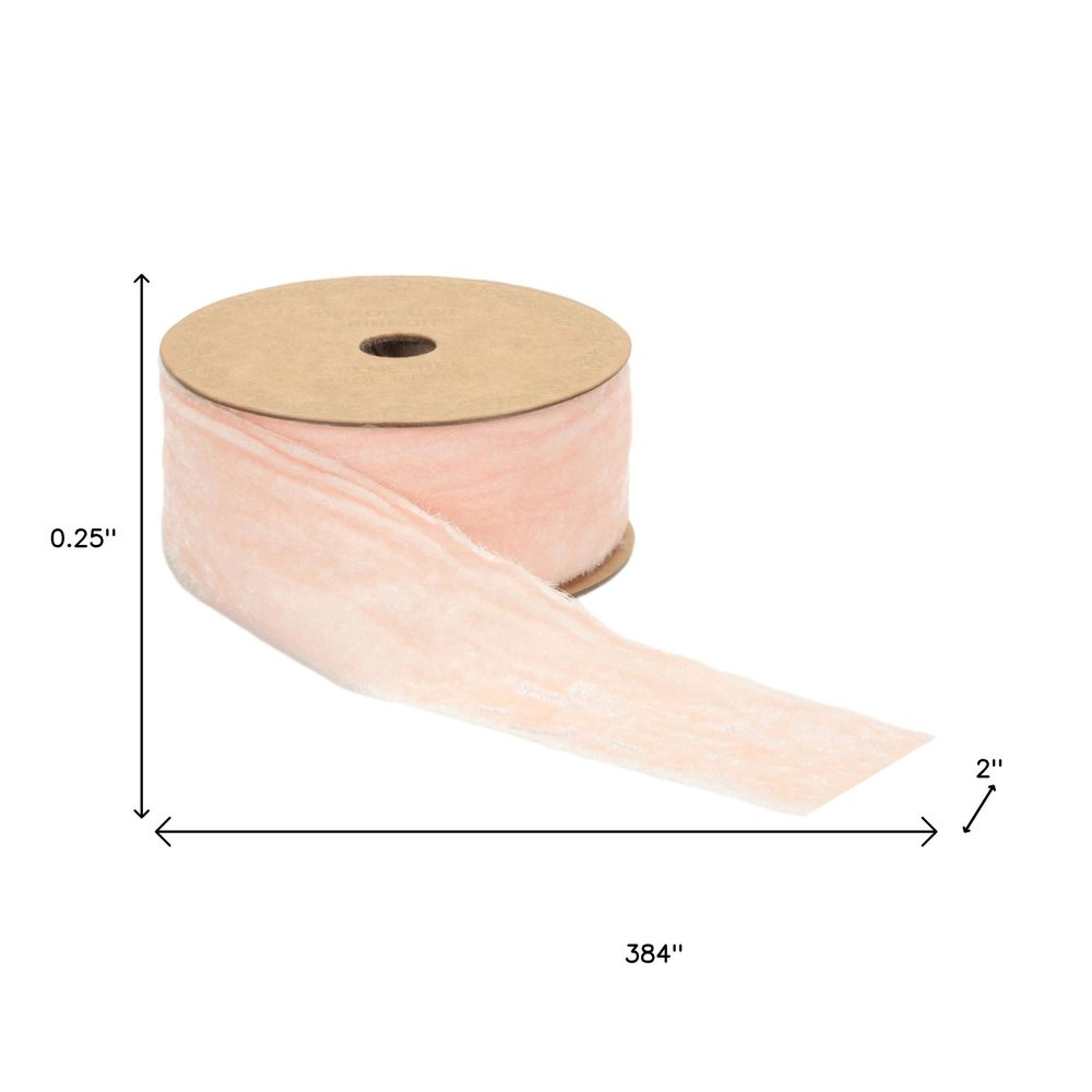 Raw Edge Velvet Ribbon 2" x 10 Yds. Shatterproof Rayon Ribbon