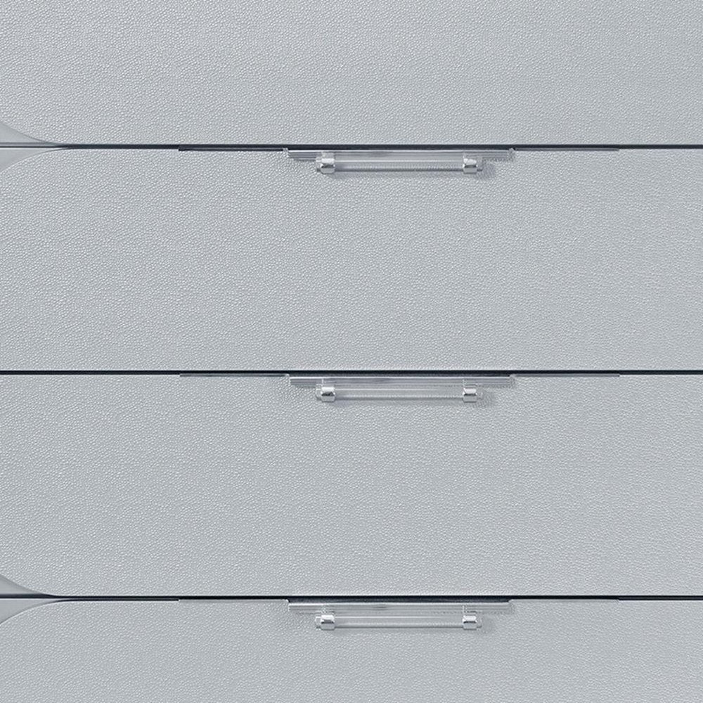 38" Silver Wood Five Drawer Dresser