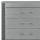 36" Silver Wood Five Drawer Dresser