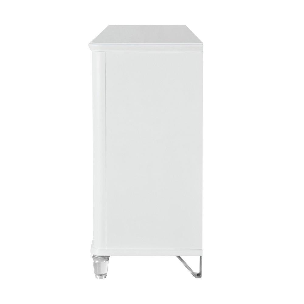 63" Gray Wood Six Drawer Double Dresser