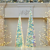 Set of Two 6" White Artificial