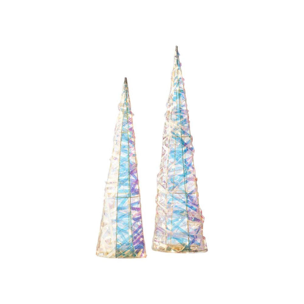 Set of Two 6" White Artificial