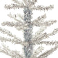 Set Of Two Silver Tinsel Sparse Pine Christmas Trees