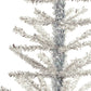 Set Of Two Silver Tinsel Sparse Pine Christmas Trees