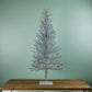 4' Silver Tinsel Sparse Pine Christmas Tree