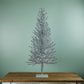 4' Silver Tinsel Sparse Pine Christmas Tree