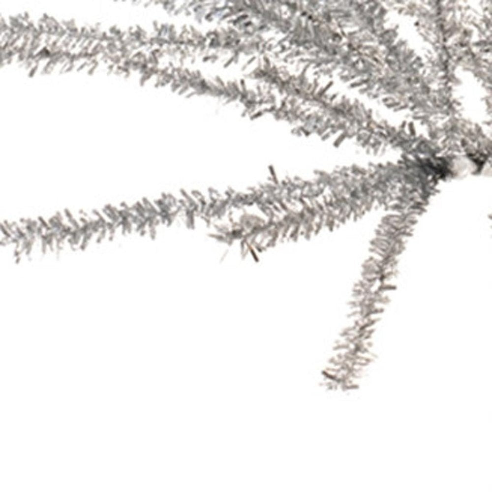 4' Silver Tinsel Sparse Pine Christmas Tree