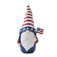 Set of Two Red White And Blue Polyresin Standing Gnomes