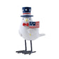 Set of Three Red White And Blue Polyresin Bird Independence Day Figurine