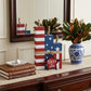 14" Red White And Blue Bless Our Home Tabletop Sign