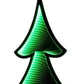 24" Green Acrylic Trees Christmas Christmas Tree Tabletop Sculpture with LED