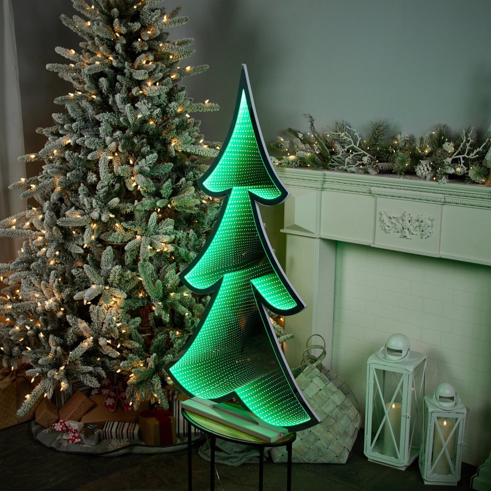 46" Green Acrylic Trees Christmas Christmas Tree Tabletop Sculpture with LED