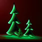 46" Green Acrylic Trees Christmas Christmas Tree Tabletop Sculpture with LED