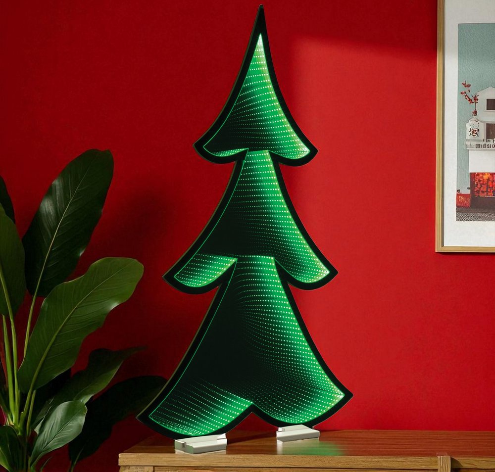 46" Green Acrylic Trees Christmas Christmas Tree Tabletop Sculpture with LED