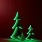 12" Green Acrylic Trees Christmas Christmas Tree Tabletop Sculpture with LED