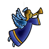 17" Blue And Yellow Acrylic Angel Christmas Tabletop Sign with LED