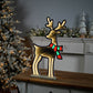 23" White And Red Acrylic Deer Christmas Tabletop Sign with LED
