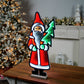 25" Red White And Green Acrylic Christmas Santa Tabletop Sign with LED