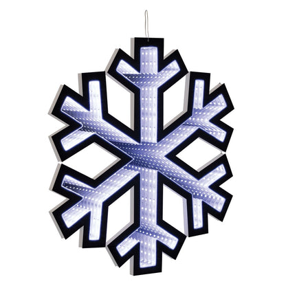 16" White Acrylic Christmas Snowflakes Tabletop Sign with LED