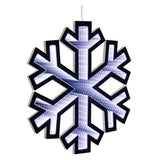 16" White Acrylic Christmas Snowflakes Tabletop Sign with LED
