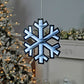 16" White Acrylic Christmas Snowflakes Tabletop Sign with LED