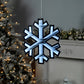 16" White Acrylic Christmas Snowflakes Tabletop Sign with LED
