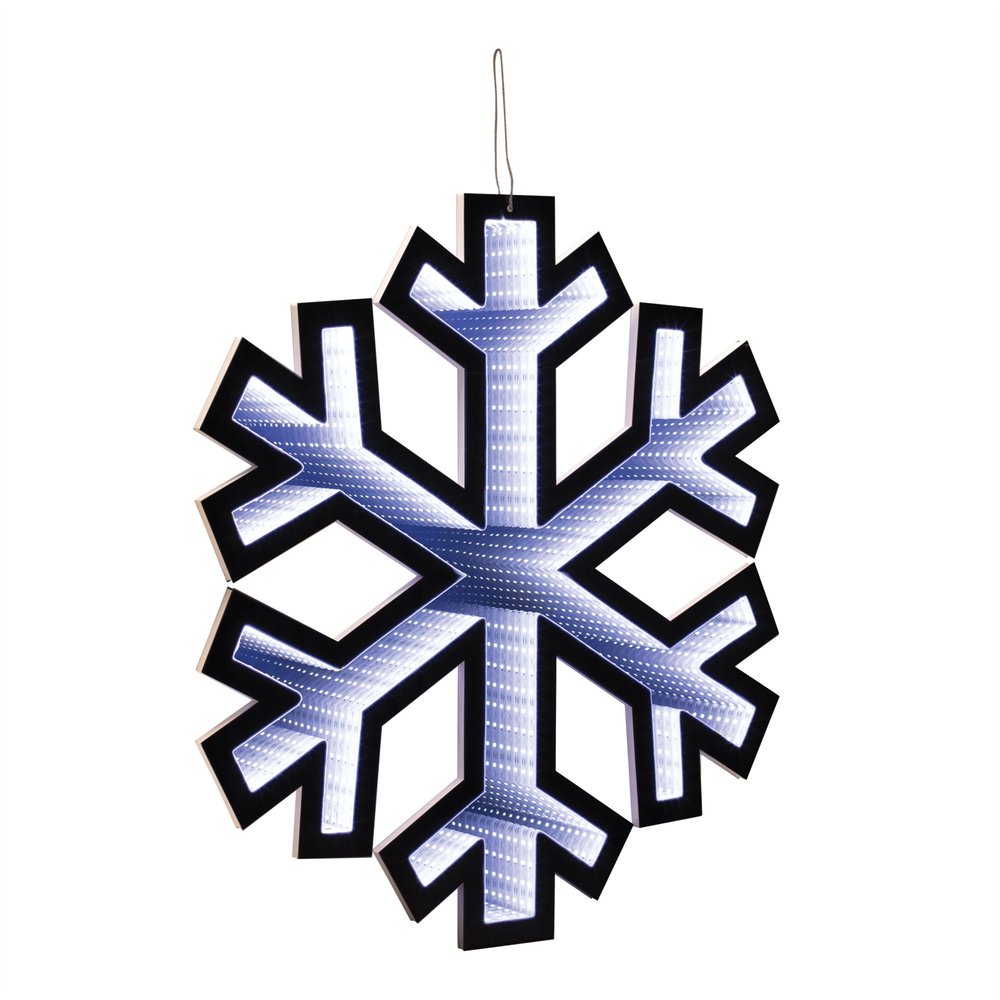 24" White Acrylic Christmas Snowflakes Tabletop Sign with LED