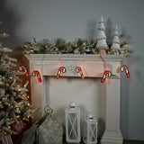 7" Red And White Acrylic Christmas Tabletop Sign with LED