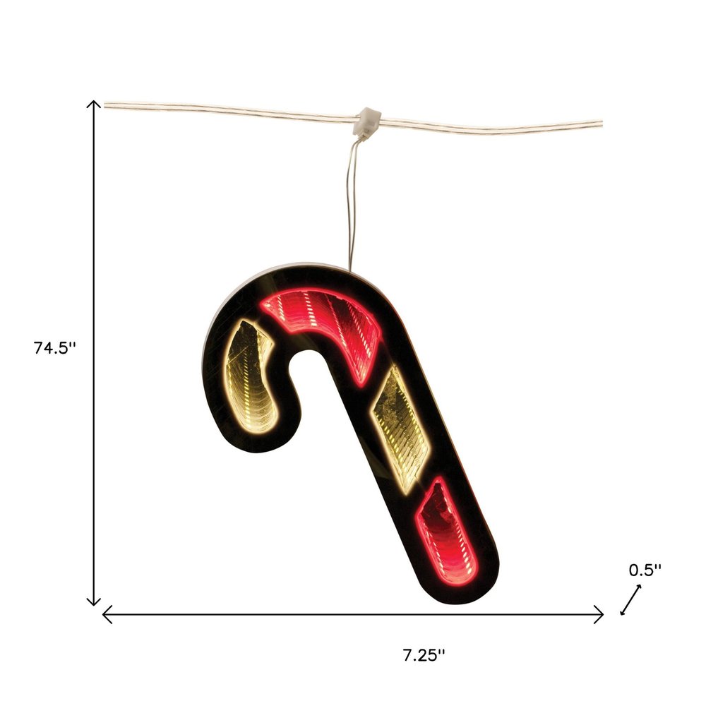 7" Red And White Acrylic Christmas Tabletop Sign with LED