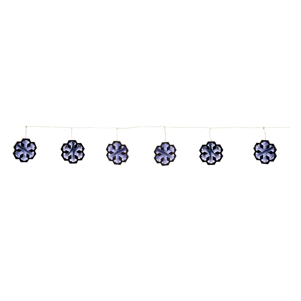 6" White Acrylic Christmas Snowflakes Tabletop Sign with LED