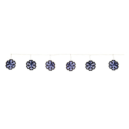 6" White Acrylic Christmas Snowflakes Tabletop Sign with LED