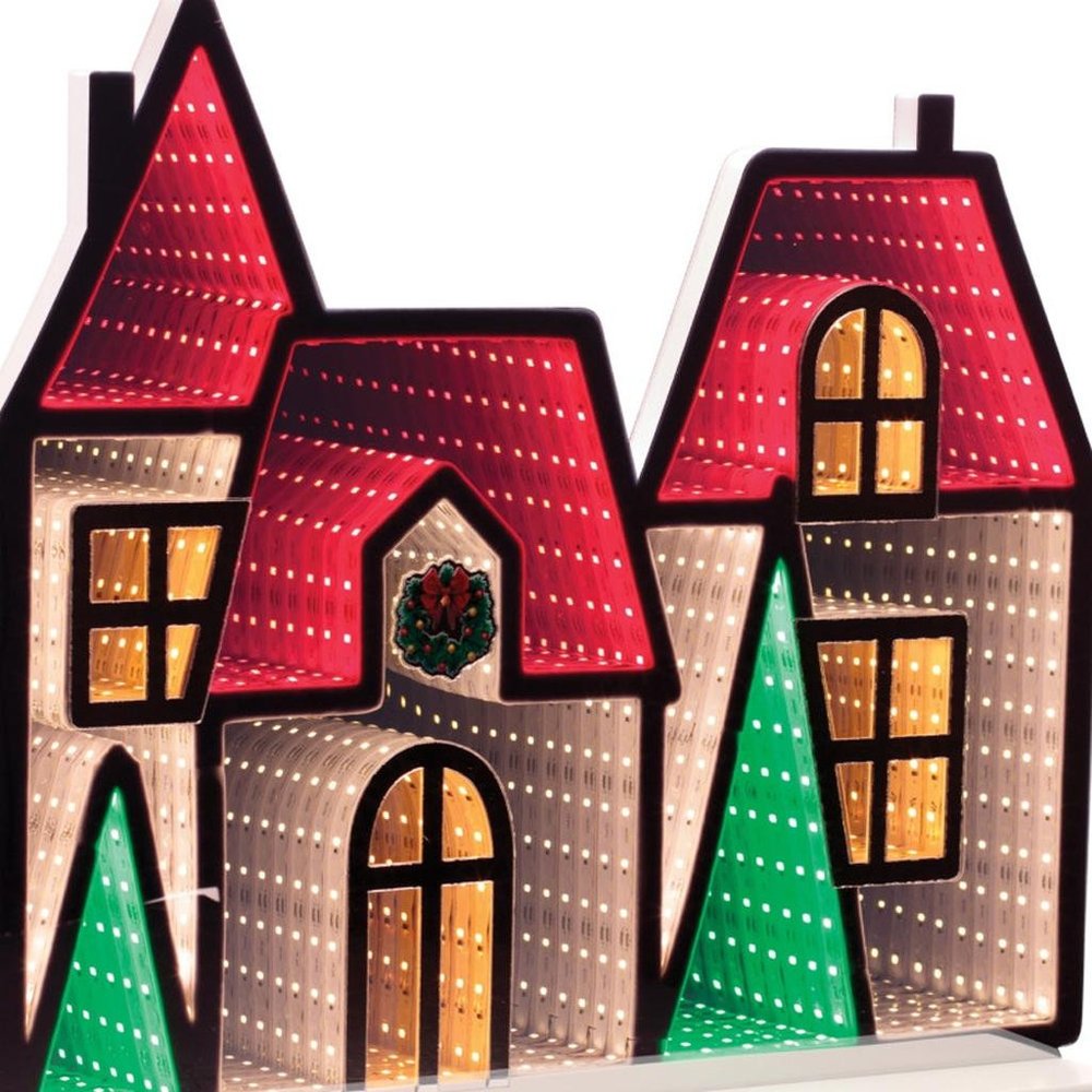 15" Red And White Acrylic Tabletop Sign with LED