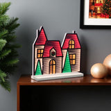 15" Red And White Acrylic Tabletop Sign with LED