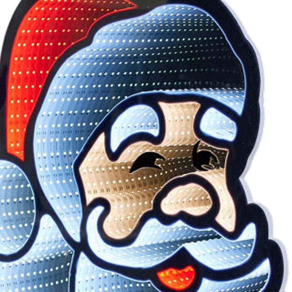 20" Red And White Acrylic Christmas Santa Tabletop Sign with LED