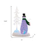 15" White Plastic Trees Christmas Snowman Tabletop Sign with LED