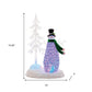 15" White Plastic Trees Christmas Snowman Tabletop Sign with LED