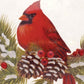 Set of Two White And Red Glass Bird Tabletop Sculpture with LED