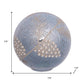 Set of Two Blue And Gray Glass Pinecone Tabletop Sculpture with LED