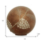 Set of Two Brown And Gray Glass Pinecone Tabletop Sculpture with LED