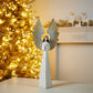 25" White And Gold Polyresin Angel Christmas Tabletop Sculpture