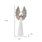 25" White And Gold Polyresin Angel Christmas Tabletop Sculpture