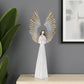 25" White And Gold Polyresin Angel Christmas Tabletop Sculpture