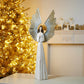 36" White And Gold Polyresin Angel Christmas Tabletop Sculpture
