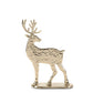 Set of Two Gold Aluminum Deer Christmas Figurine