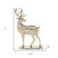 Set of Two Gold Aluminum Deer Christmas Figurine