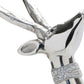 Set of Two Silver Aluminum Deer Tabletop Sculpture